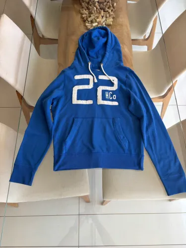 Moletom Canguru Hollister Original Azul Royal com Capuz - Tam. [M]