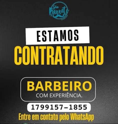 Estamos contratando barbeiro com experiência