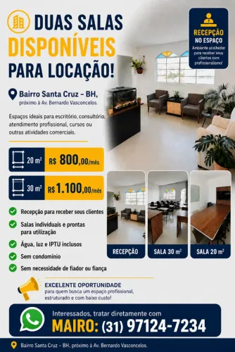 Salas para locação