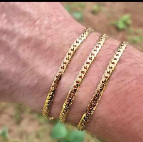 Semi joias pulseiras masculinas aço