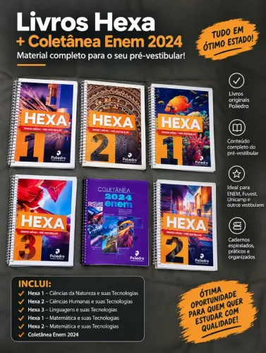 ? Kit Poliedro Hexa + Coletânea ENEM 2024 | Pré-Vestibular