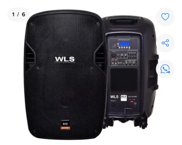 Caixa Wls S12 Ativa Preta C/usb