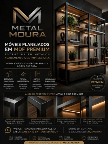 Moveis sob medida com acabamento premium. 