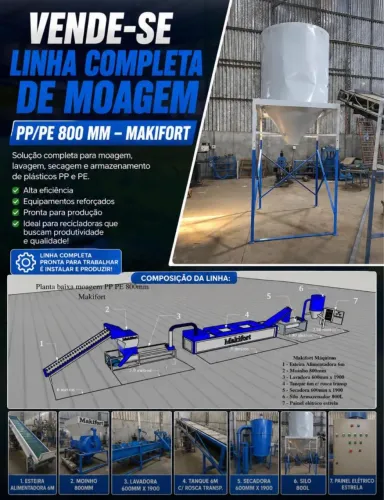 Vendo linha de moagem completa 