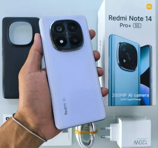 Celular Redmi Note 14 Pro Plus 5G NFC 512GB 12GB RAM Roxo Branco Lacrado Global Entregamos