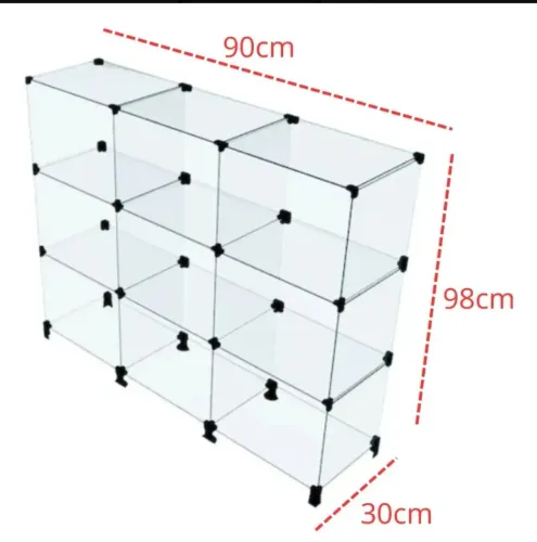 Balcão de vidro medindo 0,90x0,97x0,30 em perfeitas condições