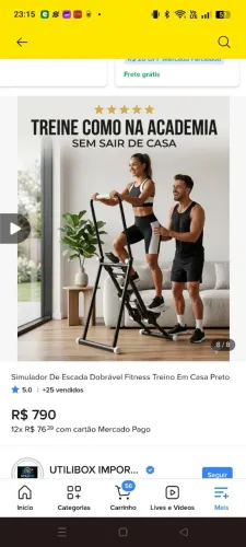 Simulador de escada dobrável