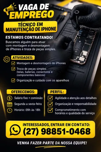 VAGA PARA TÉCNICO APRENDIZ