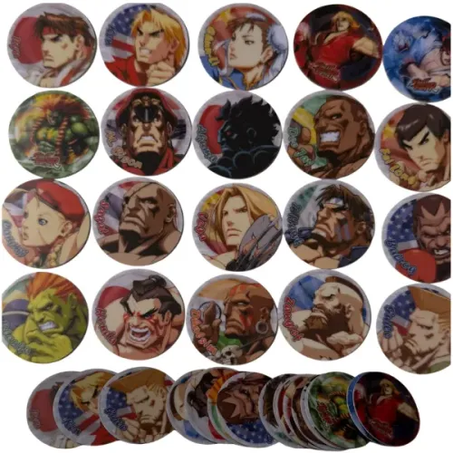 Coleção completa de tazos street fighter