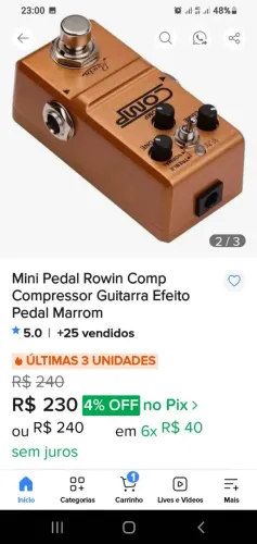 Pedal compressor pra guitarra