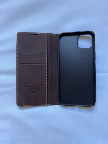Aceito proposta! Capinha Case Carteira de couro IPhone 14 Plus 
