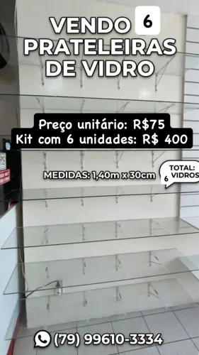 Vidros disponíveis (vendo unidade também por 50 reais)