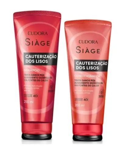 Combo Siàge Cauterização dos Lisos: Shampoo 250ml + Condicionador 200ml