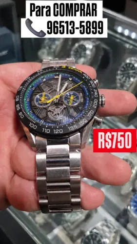 Relógio TAG HEUER CARRERA SENNA TODO EM AÇO  & FUNCIONAL 
