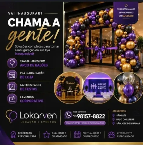 DECORAÇÃO DE FESTAS E EVENTOS