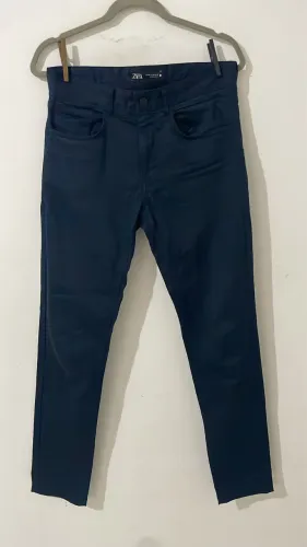 Calça chino zara azul 36