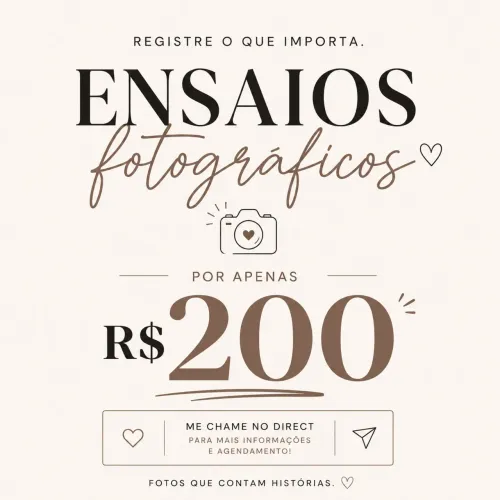 Ensaio Fotográfico Profissional por Apenas R$ 200