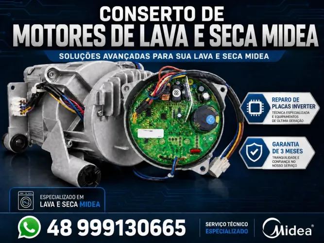 Conserto de motores de Lava e Seca Midea