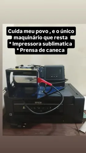 Impressora mais prensa de caneca