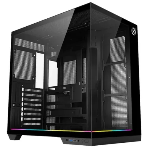 GABINETE AQUARIO KALKAN SKYE COM FAIXA DE LED E SUPORTE PRA 10 FANS
