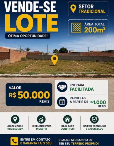 Lote apartir de 50 mil, condomínio fechado.
