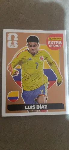 Figurinha extra sticker Luis Diaz bronze