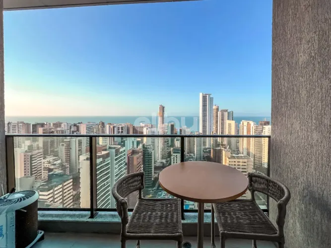 Imóvel Novo, 27m², Vista Mar, no Beach Class Meireles à venda. Pronto para rentabilizar. P