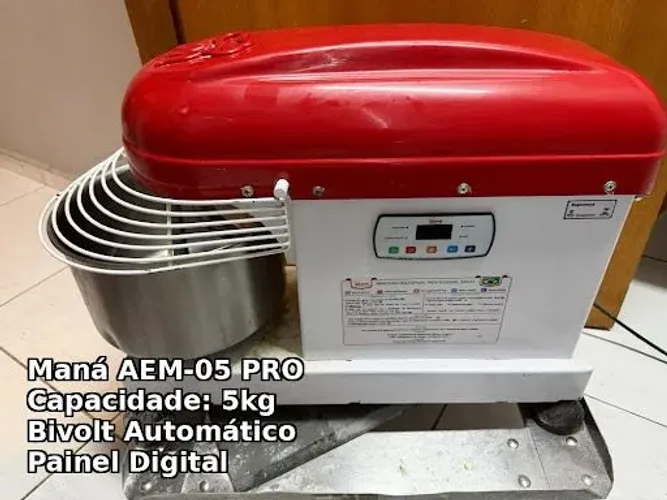 Masseira Espiral Maná 5kg AEM-05 PRO (Digital e Bivolt)