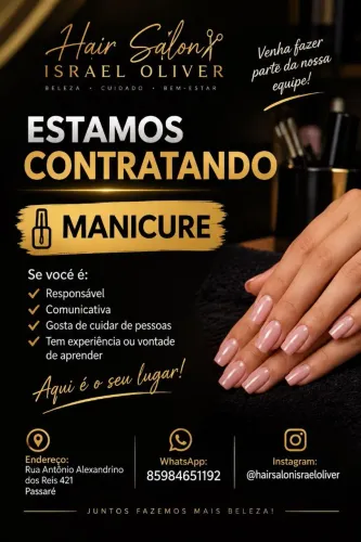 Estamos contratando manicure