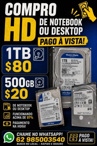 C.O.M.P.R.O HD DE notebook ou desktop 