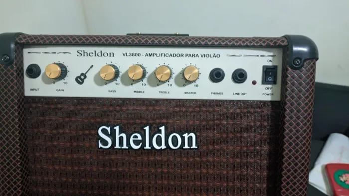 Amplificador Sheldon Vl 3800 Para Violao 40 W Rms Fal 8 Cor Marrom-escuro