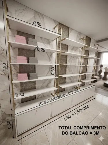 Mobiliário Premium - Conjunto Completo de 3 Metros