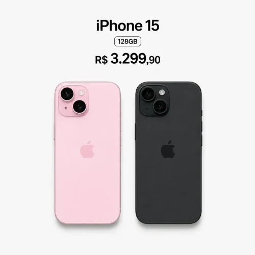 Apple iPhone 15 6,1" 128GB 5G Varias Cores Novo Open Box 1 Ano Garantia