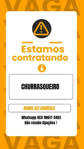 Vaga para churrasqueiro