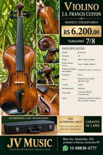 VIOLINO J A FRANCIS CUSTON 7/8