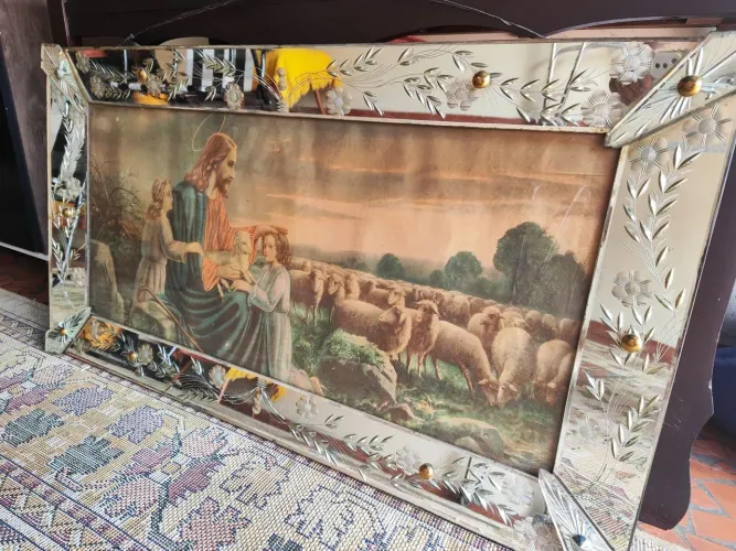 Quadro antigo em espelho