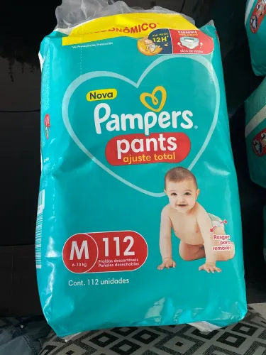 Fralda pampers pants ajuste total M 112