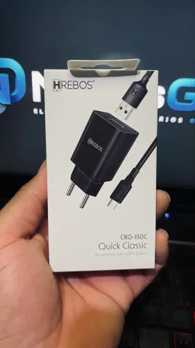 Kit carregador Hrebos Com cabo Usb tipo C 