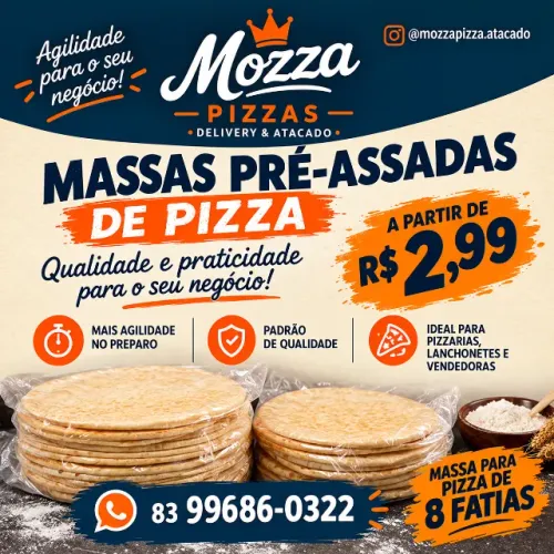 Massa de pizza direto de fábrica atacado