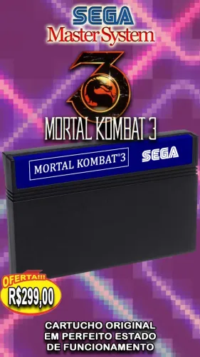 Mortal Kombat 3 - Master System (Raro e Testado!)