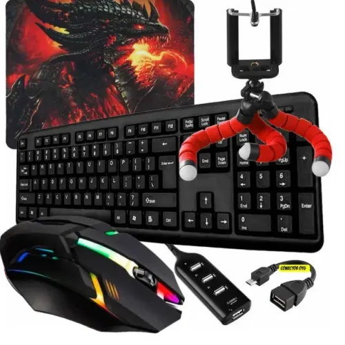 Kit Gamer Completão Mobilador Teclado Mouse Topled - R$ 119,99