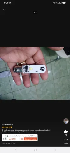 Farol de led para moto Novo nunca usado