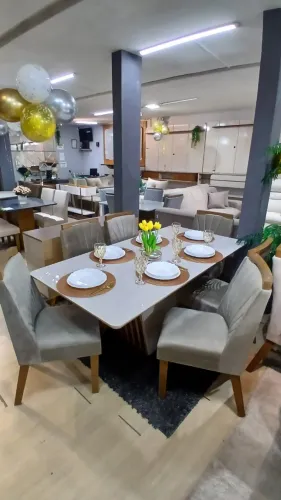 SALA DE JANTAR COM 6 CADEIRAS 