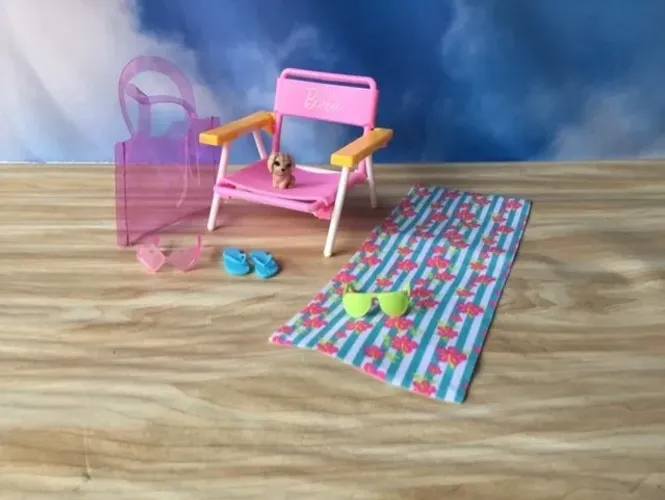 Barbie cadeira de praia