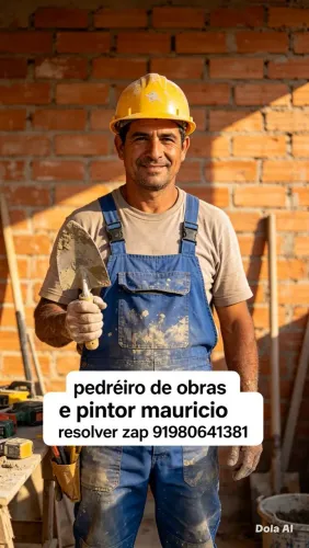 Pedreiro pintor de obras