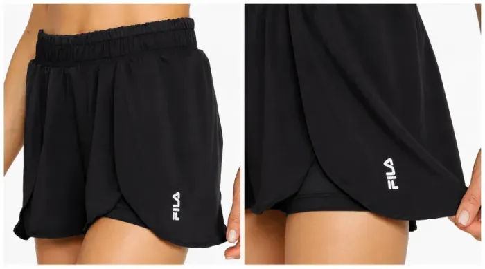 Short Feminino FILA Treino com Forro Preto Tam. 38