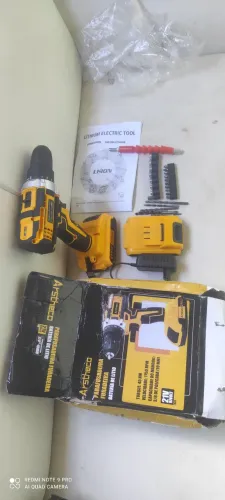 Parafusadeira Furadeira Impacto 2 Baterias 21v Profissional