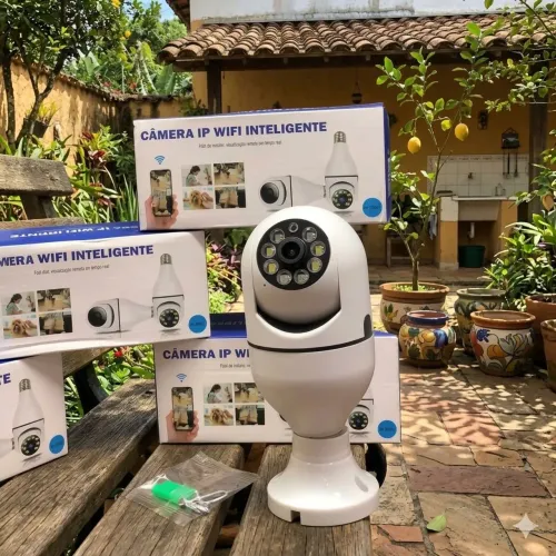 Câmera de Segurança Wifi Inteligente 360 Graus HD - Entrega Rápida