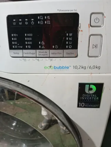 Placa de lava e seca Samsung funcionando perfeitamente