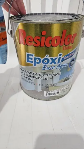 2 Galões de Tinta Epóxi Resicolor - 3,6L cada cor Branco Acetinada